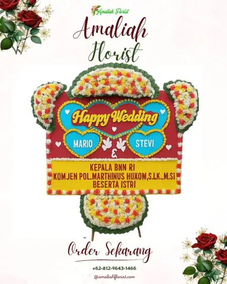 Papan Bunga Pernikahan Tokawi